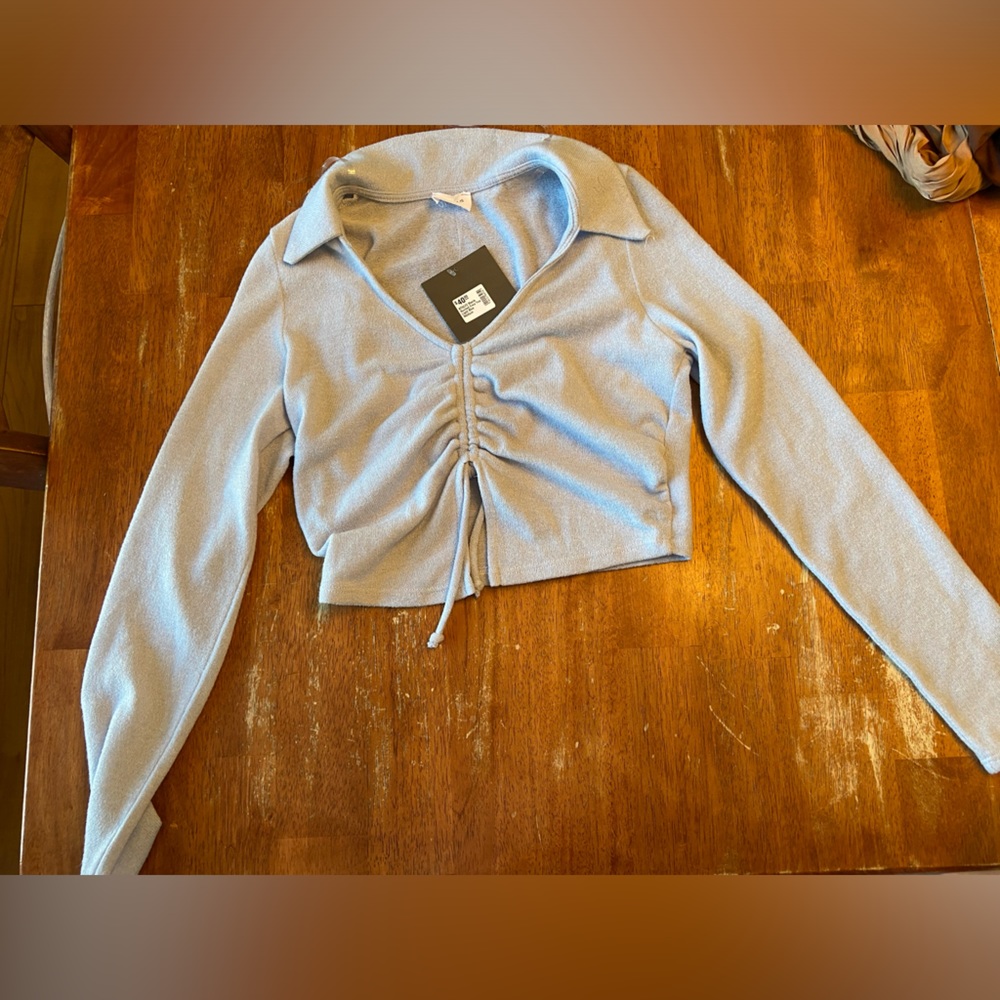 Blue Cropped Longsleeve